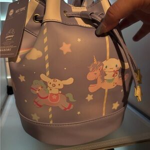 Hot Topic Purple Backpack with Whimsical Design Cinnamoroll